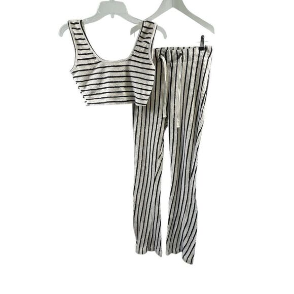 Free People Beach Two Piece Striped Top and pants Size XS - Picture 1 of 8